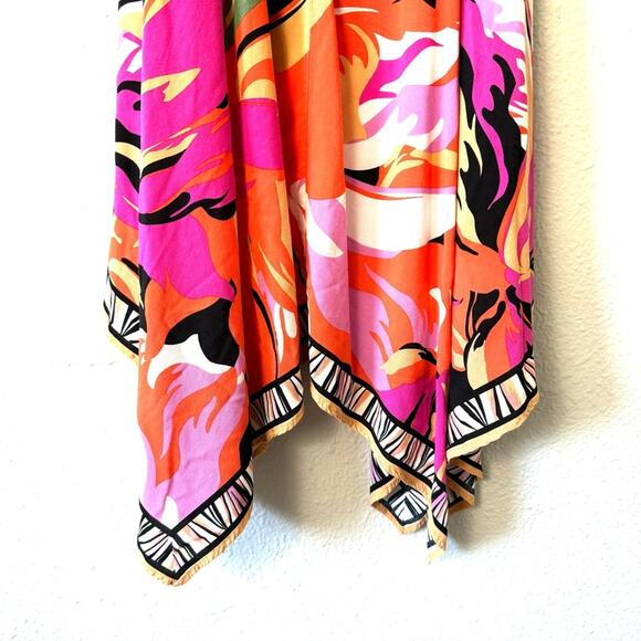 Flying Tomato Hot Pink Handkerchief Midi Dress Size Medium - Picture 4 of 7